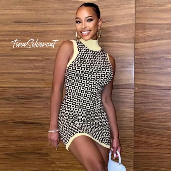 BLOGGER'S FAVE! Zara Jacquard Knit Mini Dress Sz S NWT - Picture 4 of 17